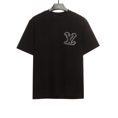 Louis Vuitton pin LOGO T-Shirts black 01