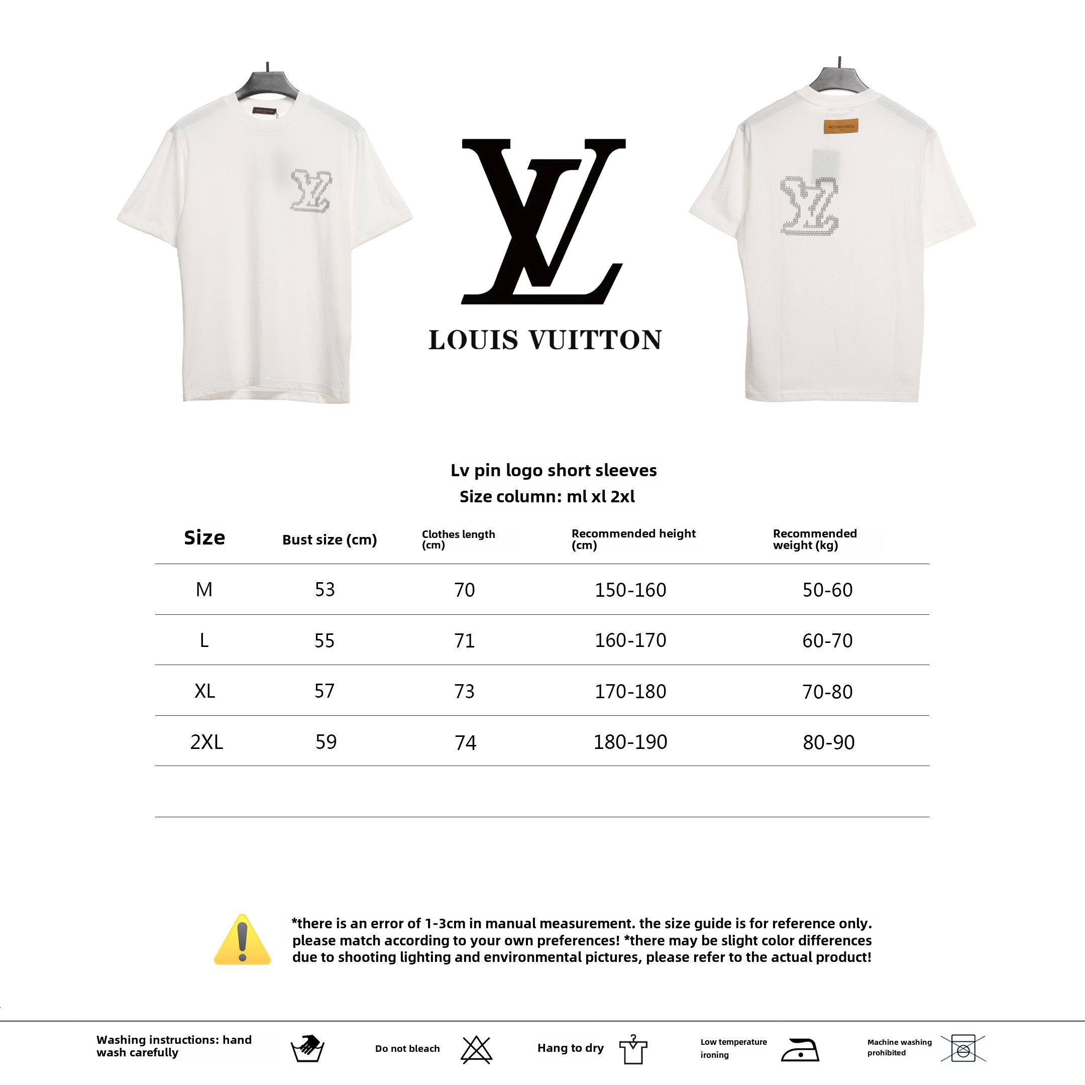 Louis Vuitton pin LOGO T-Shirts white