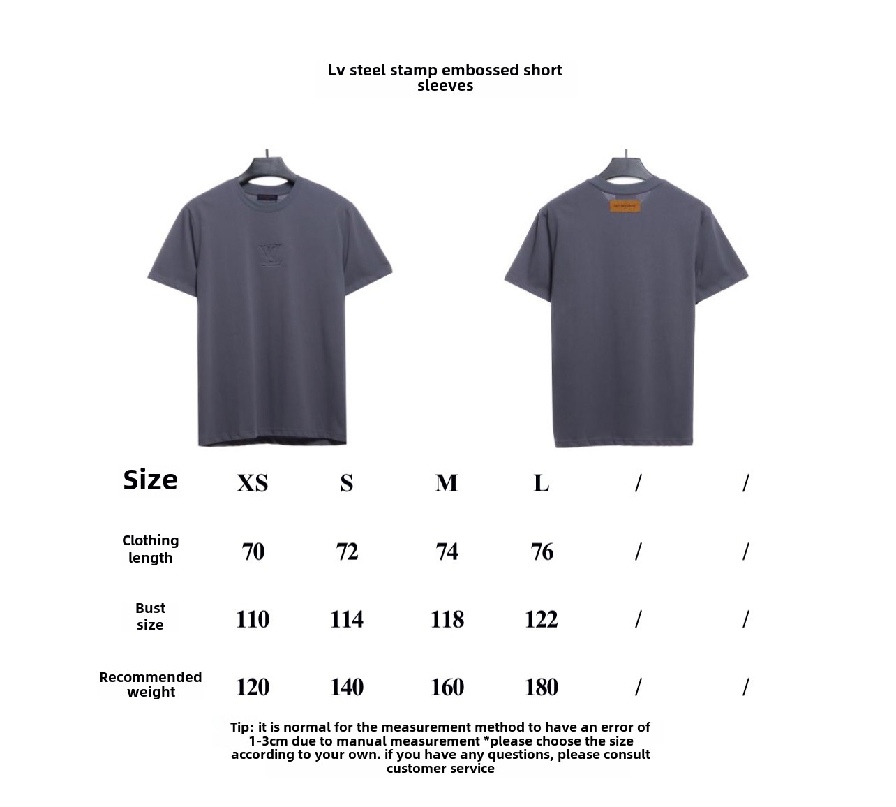 Louis Vuitton Steel stamp embossed T-Shirts 3