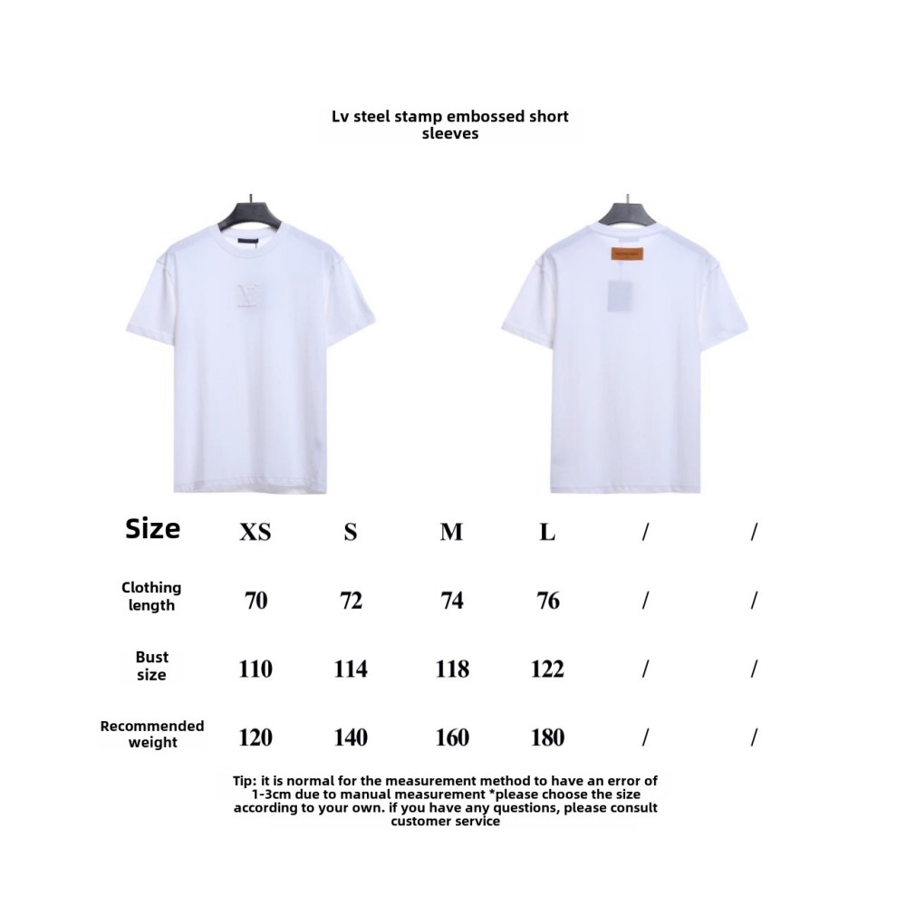  Louis Vuitton Steel stamp embossed T-Shirts 4