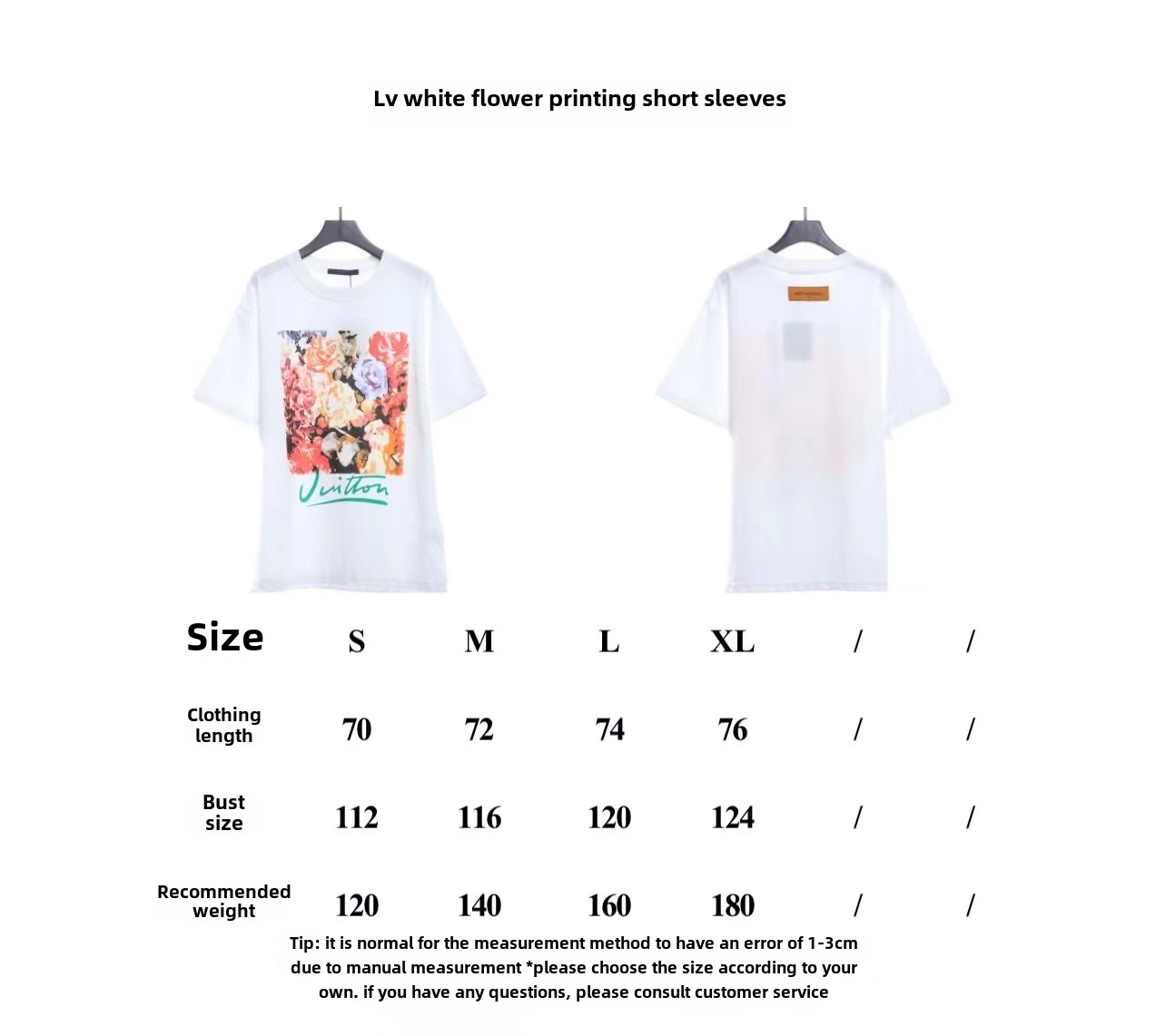 Louis Vuitton white flower printed T-Shirts