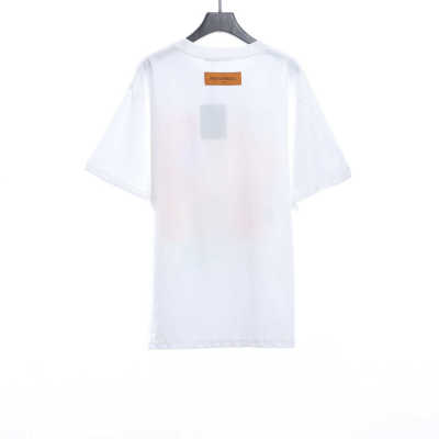  Louis Vuitton white flower printed T-Shirts 02