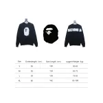 BAPE 24FW ape head round neck sweatshirt 1901 Hoodie