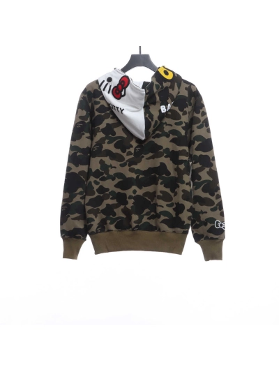 BAPE co-branded hell kitty camouflage zipper hoodie green 02