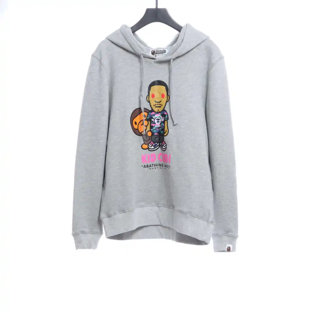  BAPE co-branded KID CUDI cartoon character hoodie 1901