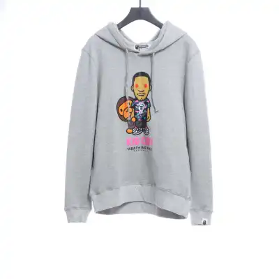  BAPE co-branded KID CUDI cartoon character hoodie 1901 01