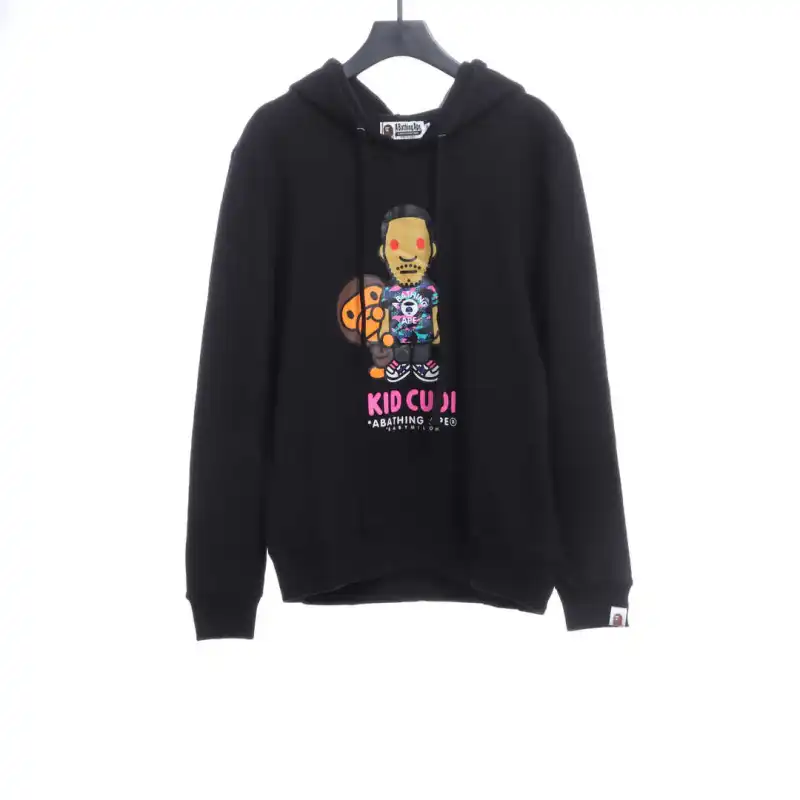 BAPE co-branded KID CUDI cartoon character hoodie 1902