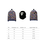 BAPE full print Melody shark head tiger head zipper double hooded hoodie