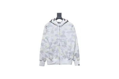 BAPE shark head tiger head zipper luminous camouflage double hooded hoodie 1901 01
