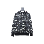BAPE shark head tiger head zipper luminous camouflage double hooded hoodie 1902