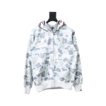 BAPE shark head tiger head zipper starry camouflage double hooded hoodie 1901