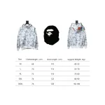 BAPE shark head tiger head zipper starry camouflage double hooded hoodie 1901
