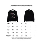 BAPE ape head logo color print hoodie