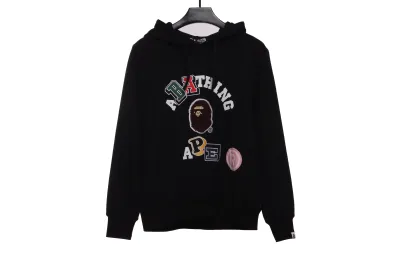 BAPE ape head logo color print hoodie 01