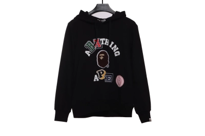 BAPE ape head logo color print hoodie 01