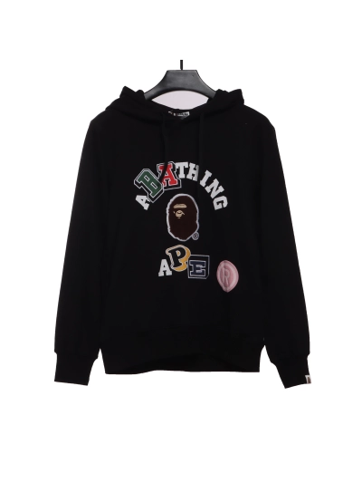 BAPE ape head logo color print hoodie 01