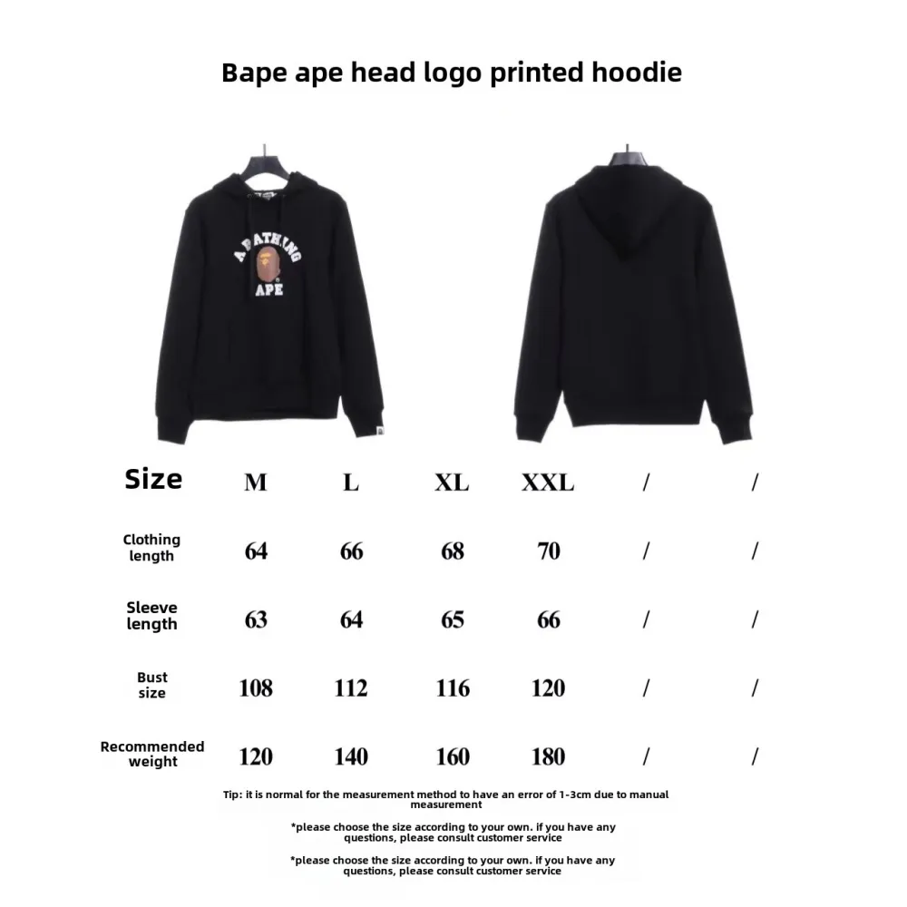BAPE ape head LOGO print hoodie 1901