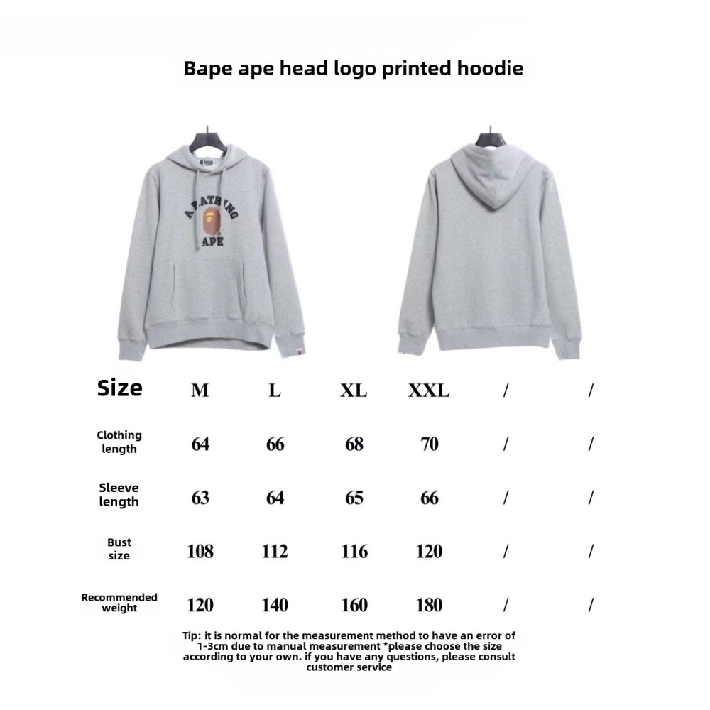 BAPE ape head LOGO print hoodie 1902