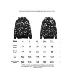 BAPE classic black and white camouflage splicing luminous hoodie 1901