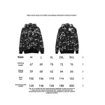  BAPE classic black and white camouflage splicing luminous hoodie 1901