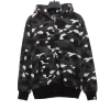 BAPE classic black and white camouflage splicing luminous hoodie 1901