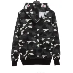  BAPE classic black and white camouflage splicing luminous hoodie 1901