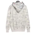  BAPE classic black and white camouflage splicing luminous hoodie 1902