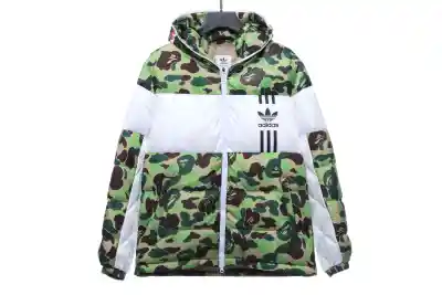 BAPE clover camouflage shark down jacket 01