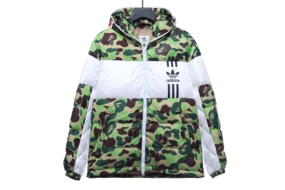 BAPE clover camouflage shark down jacket 01