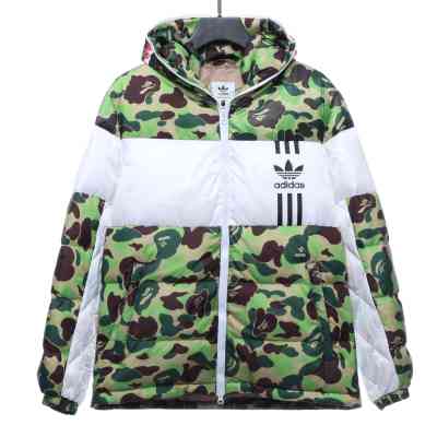 BAPE clover camouflage shark down jacket 01