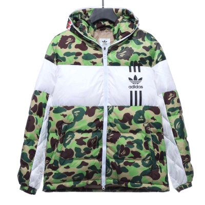 BAPE clover camouflage shark down jacket 01