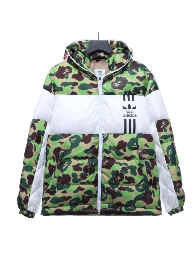 BAPE clover camouflage shark down jacket 01