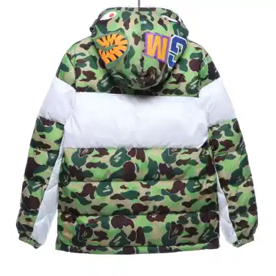 BAPE clover camouflage shark down jacket 02