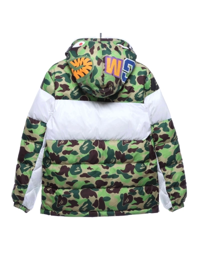 BAPE clover camouflage shark down jacket 02