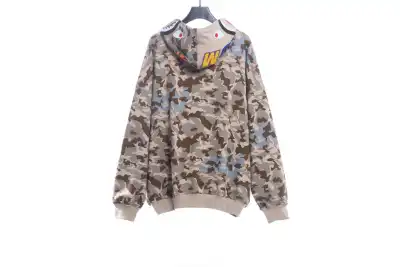 BAPE military desert camouflage print zipper hoodie 02