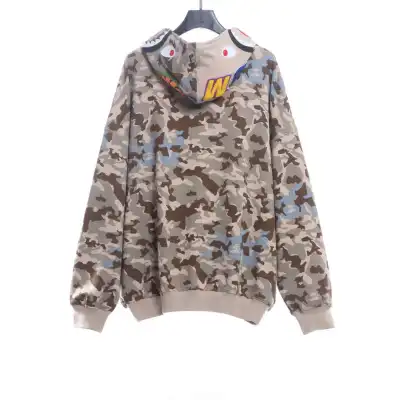  BAPE military desert camouflage print zipper hoodie 02