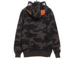 BAPE overlapping camouflage shark zipper hoodie 1901