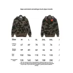 BAPE overlapping camouflage shark zipper hoodie 1902
