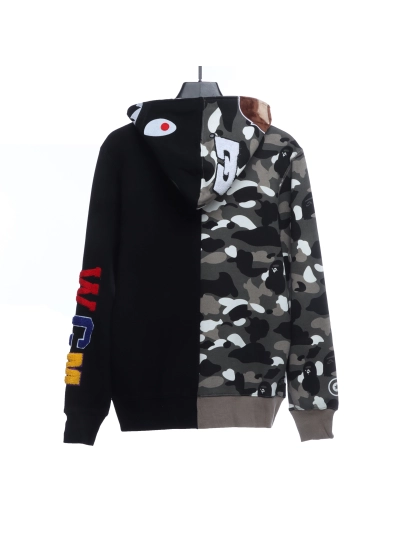 BAPE patchwork camouflage hoodie 02