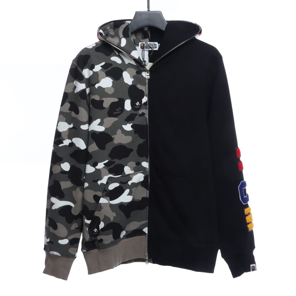 BAPE patchwork camouflage hoodie