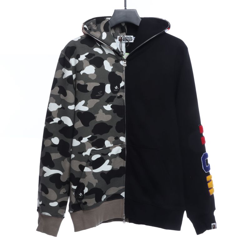BAPE patchwork camouflage hoodie