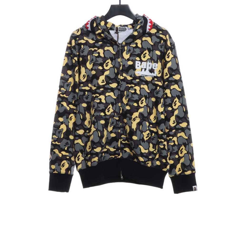 BAPE shark camouflage zipper hoodie