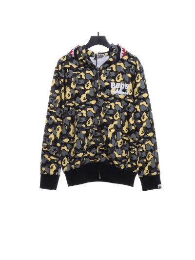 BAPE shark camouflage zipper hoodie 01