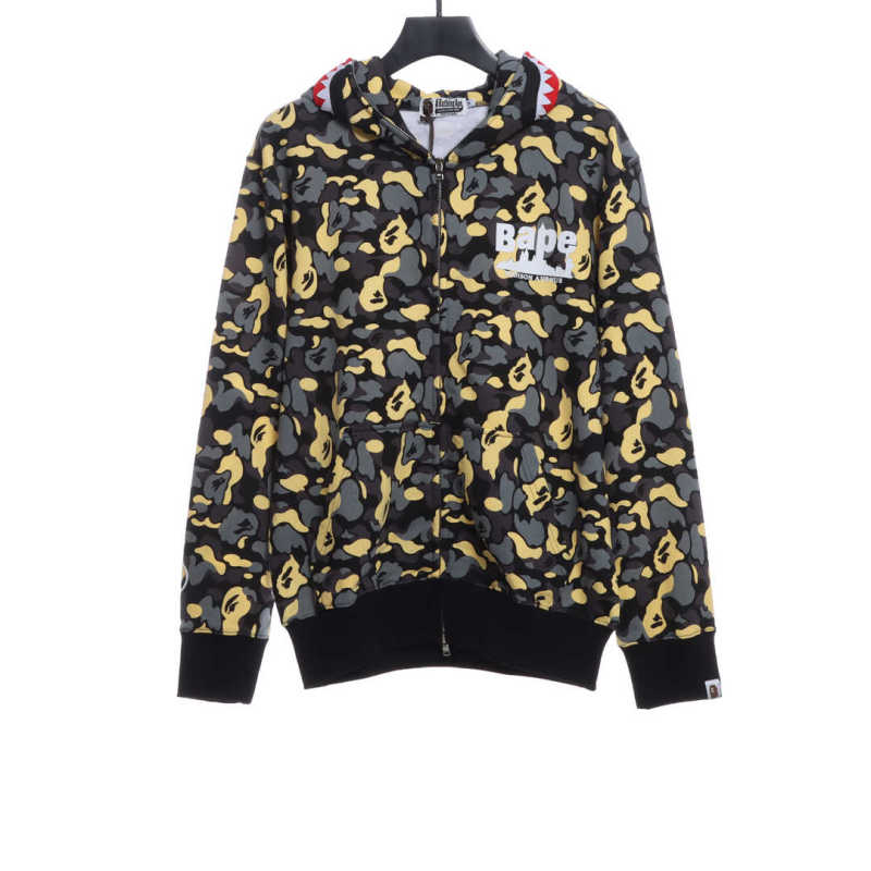 BAPE shark camouflage zipper hoodie