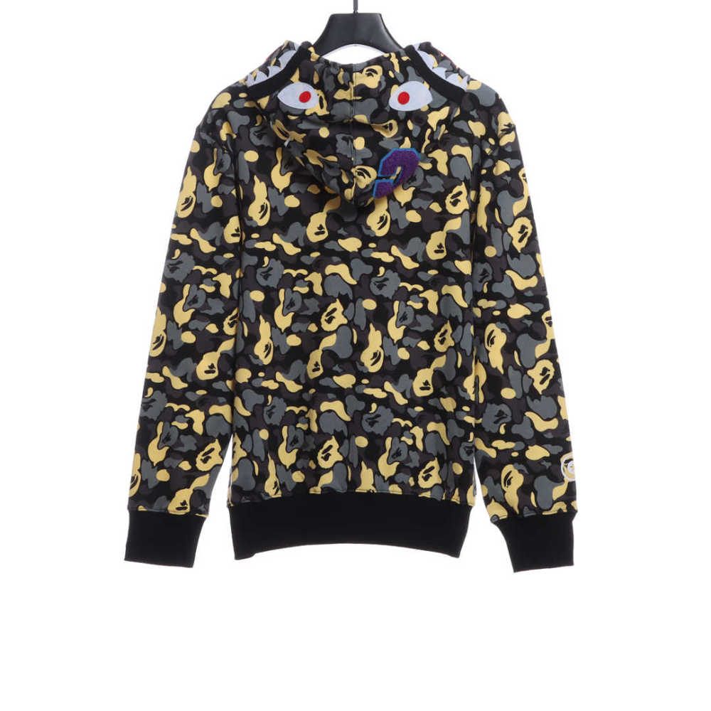 BAPE shark camouflage zipper hoodie
