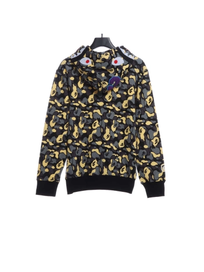 BAPE shark camouflage zipper hoodie 02