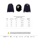 BAPE solid color patchwork camouflage shark hoodie 1902