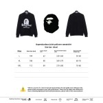 BAPER x Barbour co-branded pullover sweatshirt black Hoodie