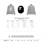  BAPER x Barbour co-branded pullover sweatshirt gray Hoodie