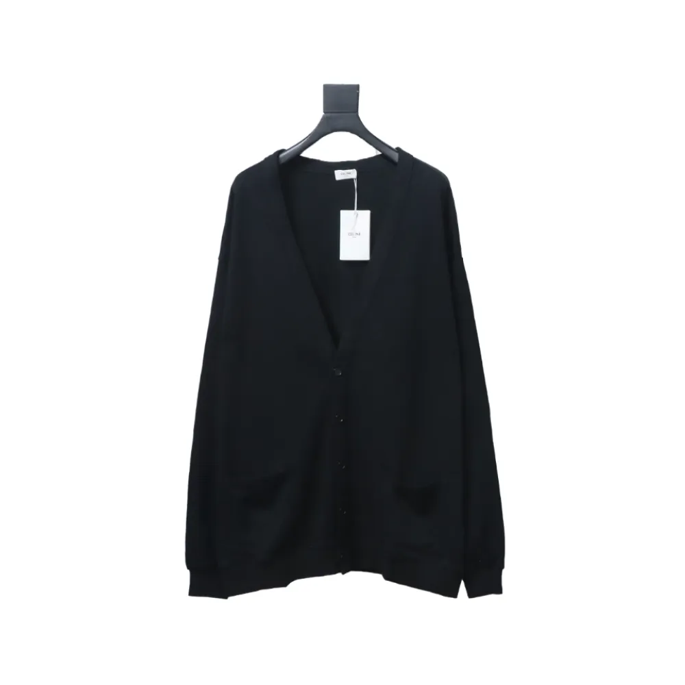  Celine CE 23FW back letter print cardigan Hoodie